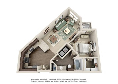 Floorplan_A2 at The Atlantic Highland Park, Dallas